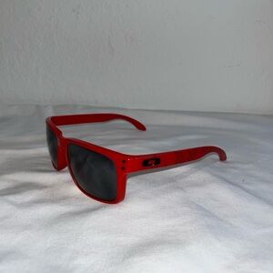 Red Oakley Holbrook Sunglasses